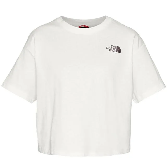 The North Face Womens Nuptse Face T Shirt Gardenia White