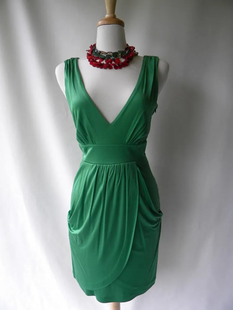 Tibi Green Silk Dress
