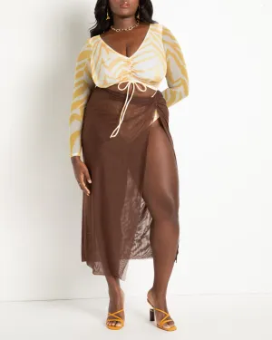 Twist Front Sarong Wrap Coverup Skirt | Hot Fudge
