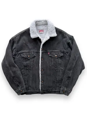 Vintage Black Levi's Sherpa Type III Denim Jacket SZ M