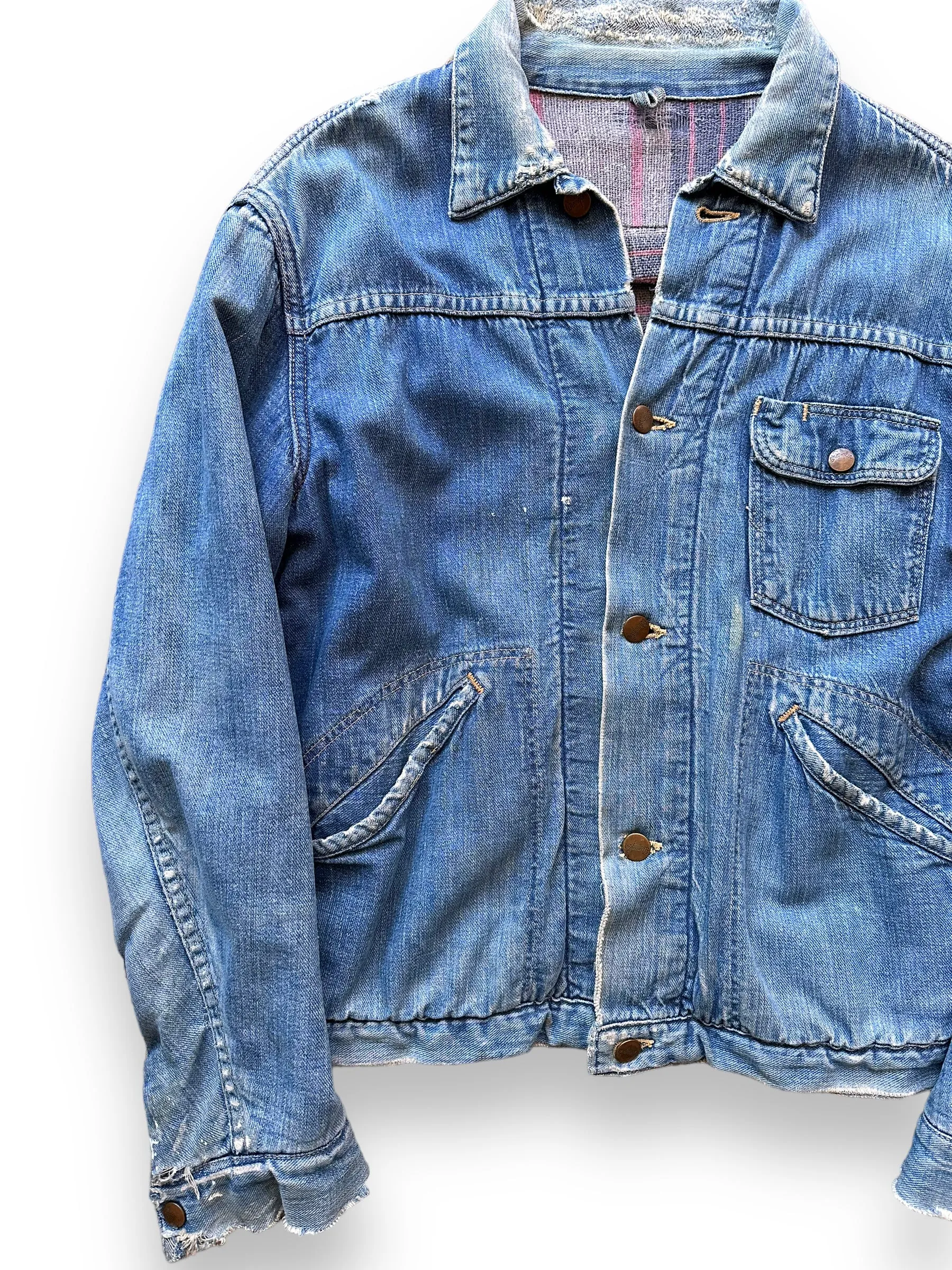 Vintage Blanket Lined Wrangler Denim Jacket MJL SZ 42 | Vintage Denim Jacket Seattle | Barn Owl Seattle