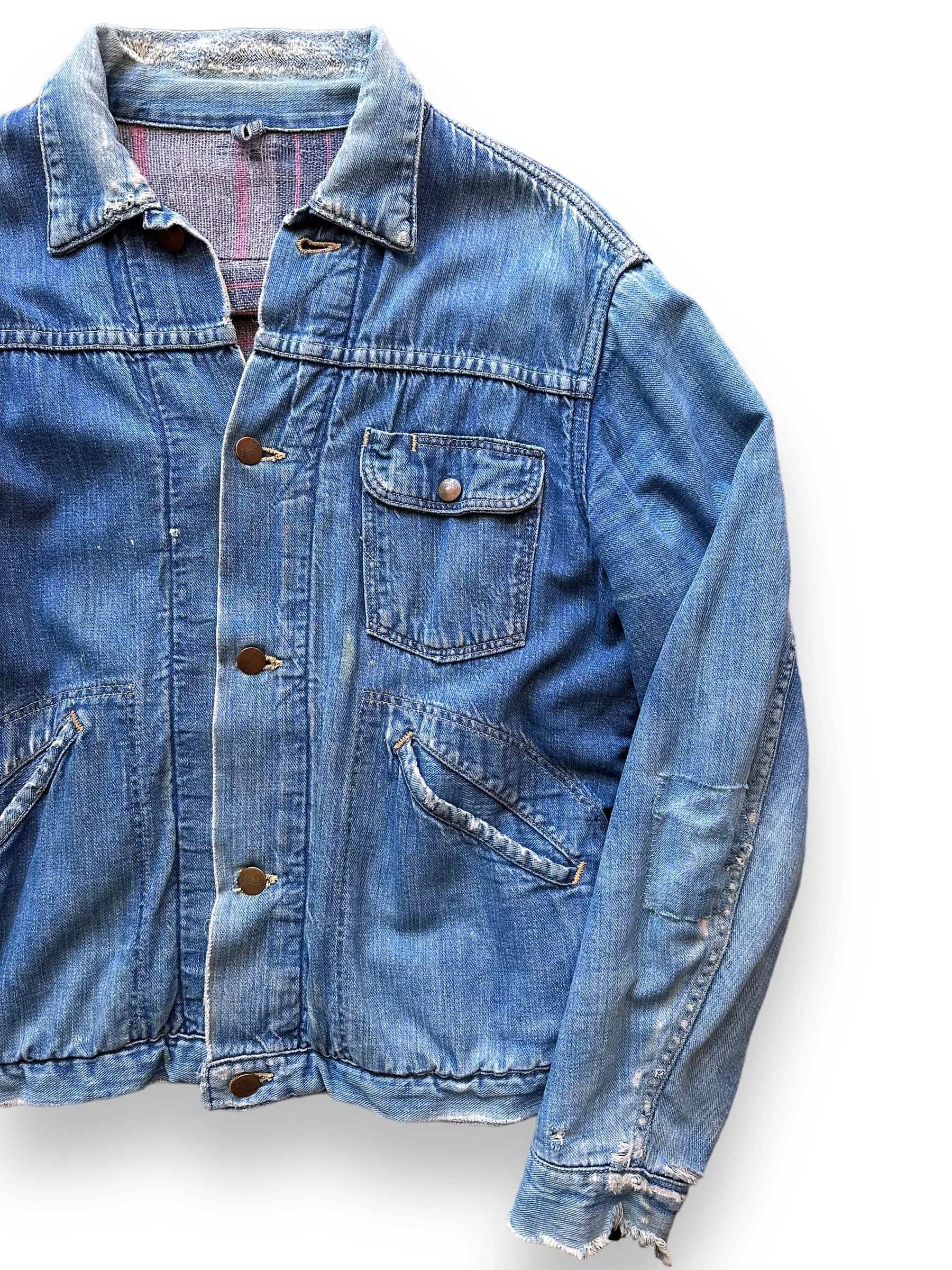 Vintage Blanket Lined Wrangler Denim Jacket MJL SZ 42 | Vintage Denim Jacket Seattle | Barn Owl Seattle