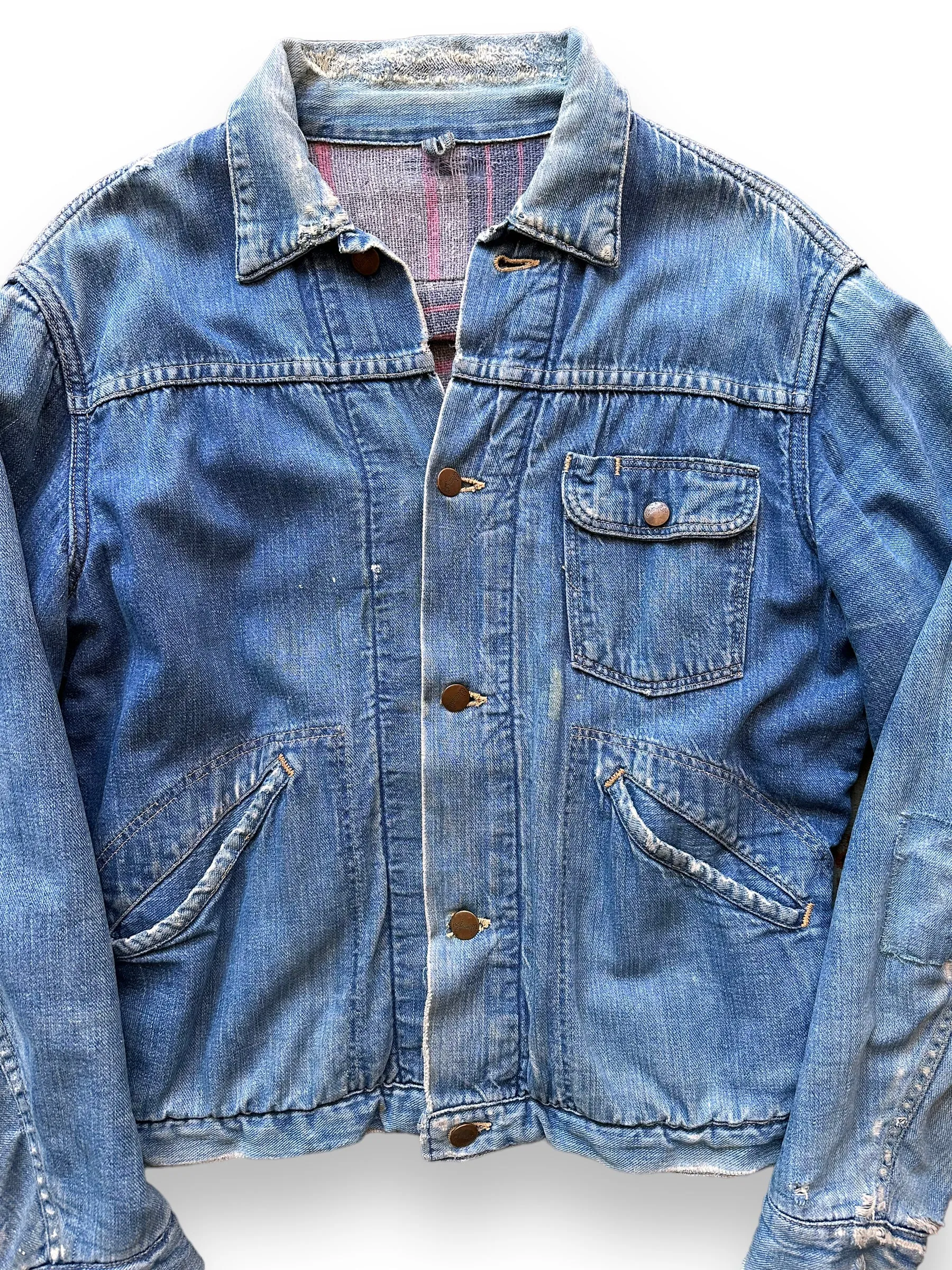 Vintage Blanket Lined Wrangler Denim Jacket MJL SZ 42 | Vintage Denim Jacket Seattle | Barn Owl Seattle