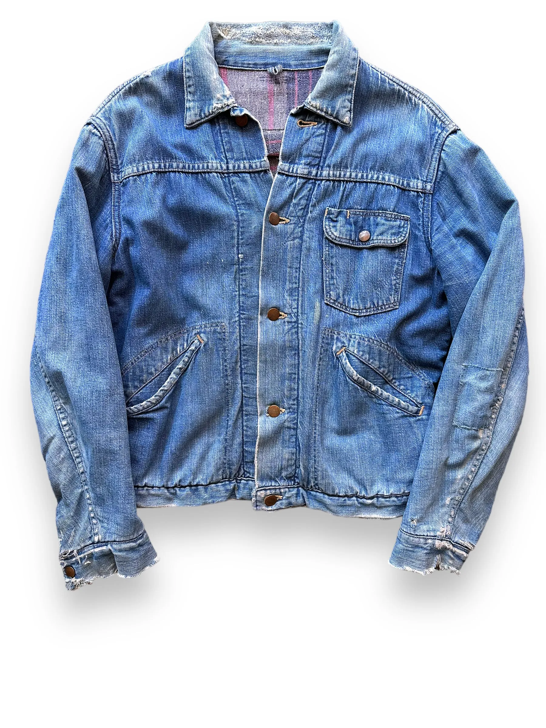Vintage Blanket Lined Wrangler Denim Jacket MJL SZ 42 | Vintage Denim Jacket Seattle | Barn Owl Seattle
