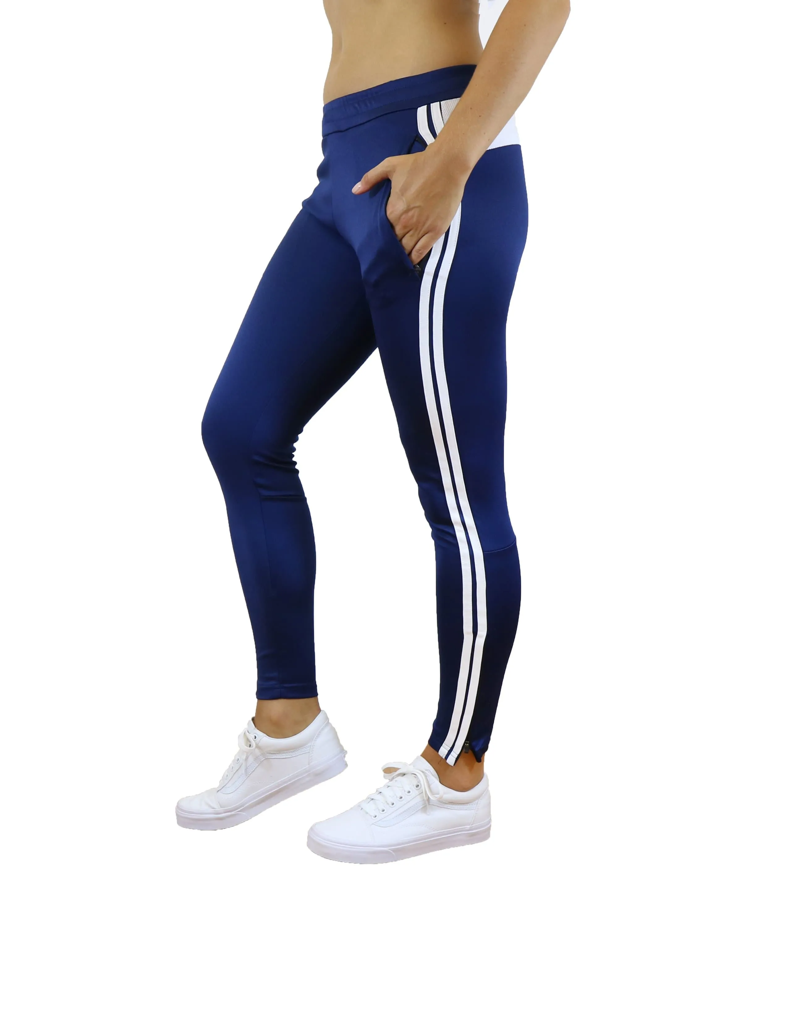 Women's Moisture Wicking Striped Track Joggers