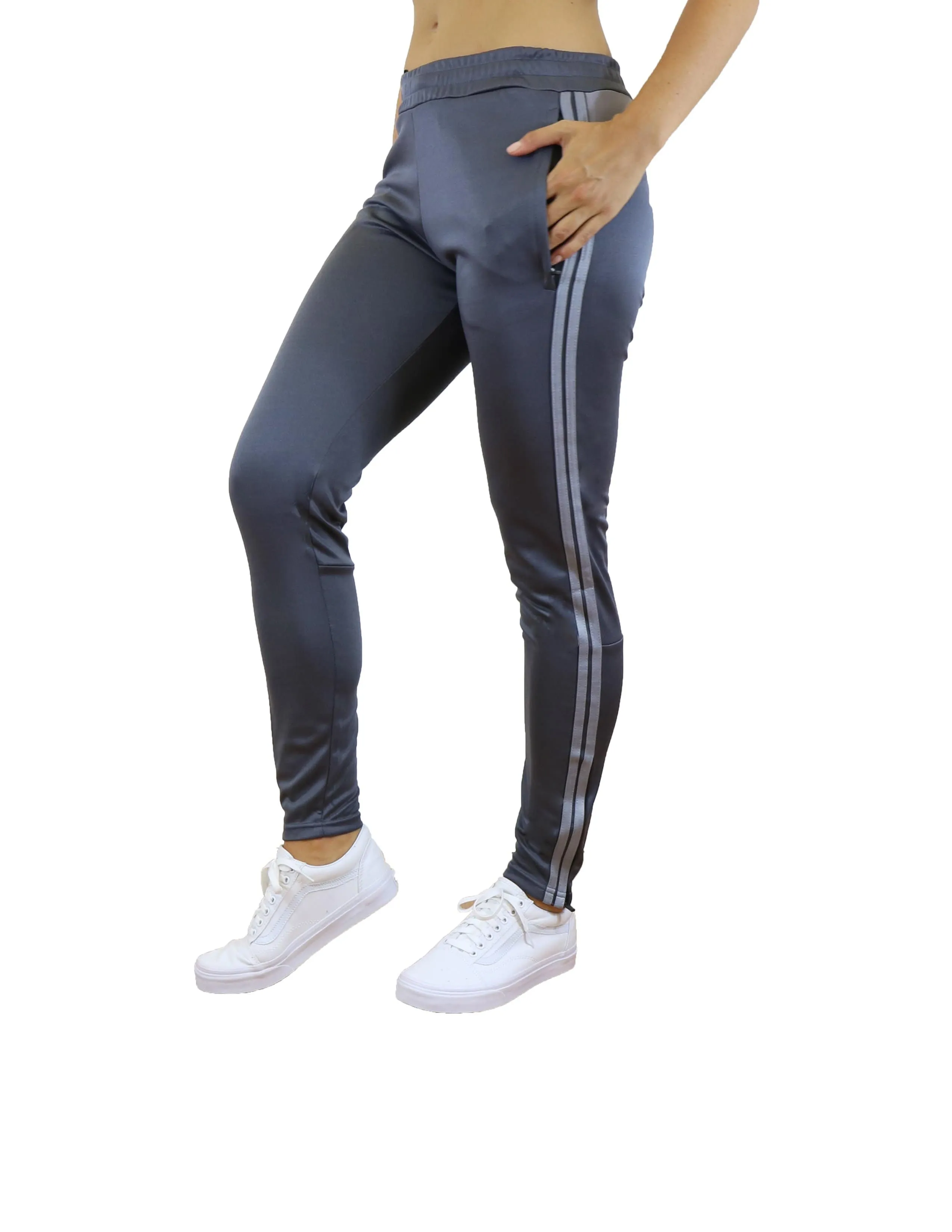 Women's Moisture Wicking Striped Track Joggers