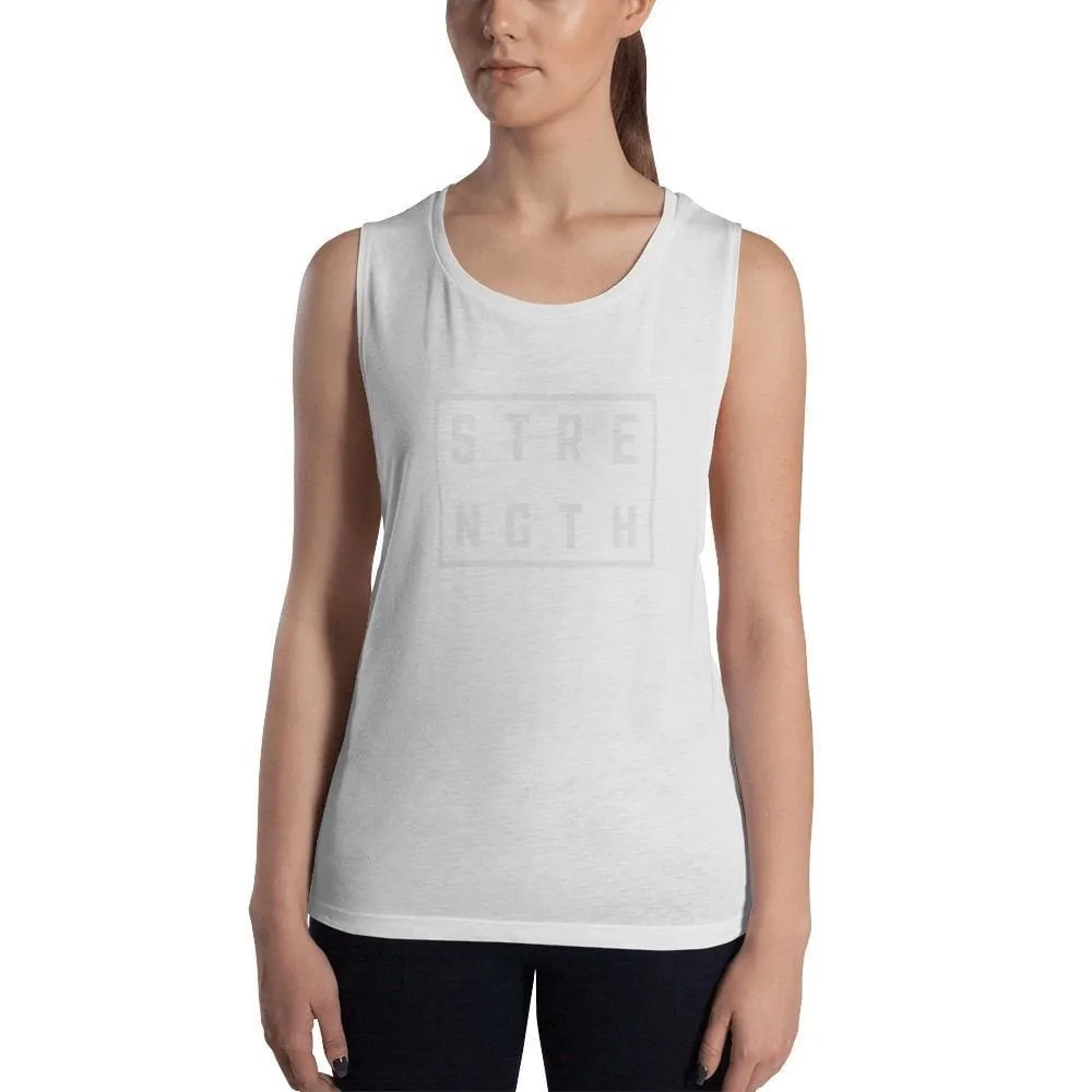 Women's Strength Muscle Tank Top (Low Cut Arm Holes)