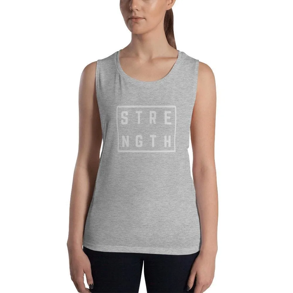 Women's Strength Muscle Tank Top (Low Cut Arm Holes)