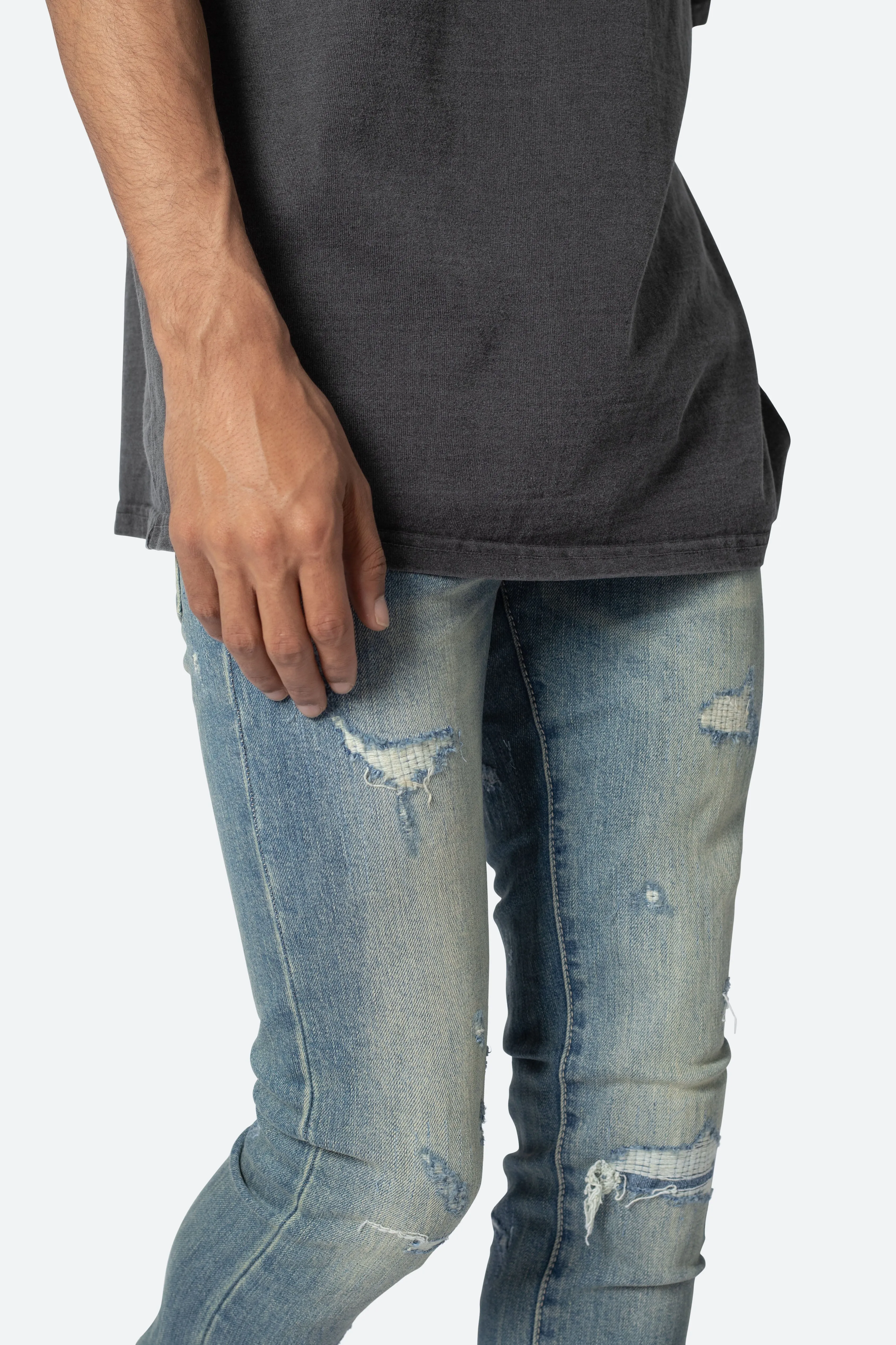 X503 Convertible Skinny Denim - Blue