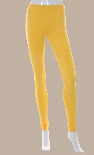 Yellow Cotton Leggings