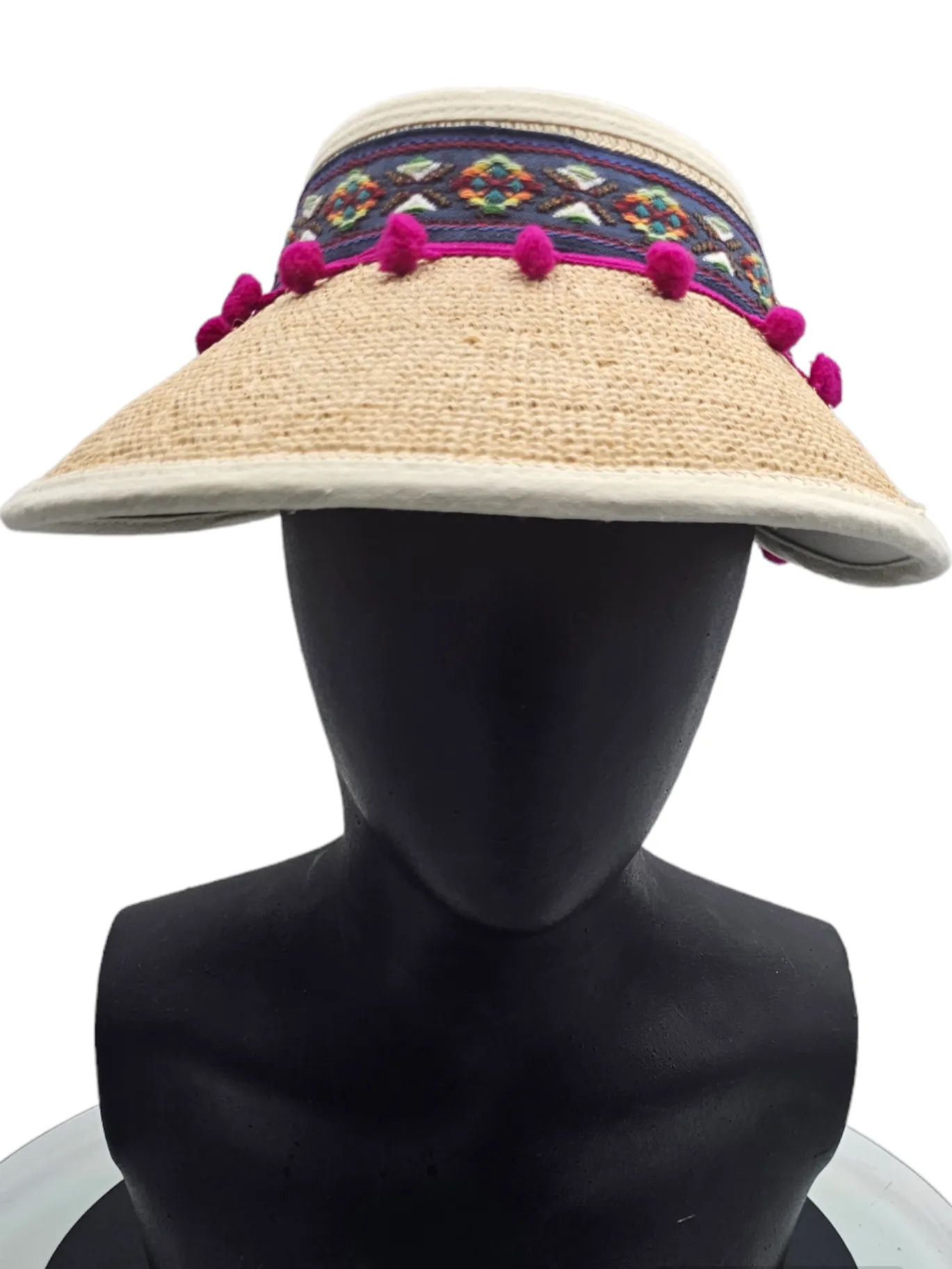 Zola- Smart straw bohemian sports visor