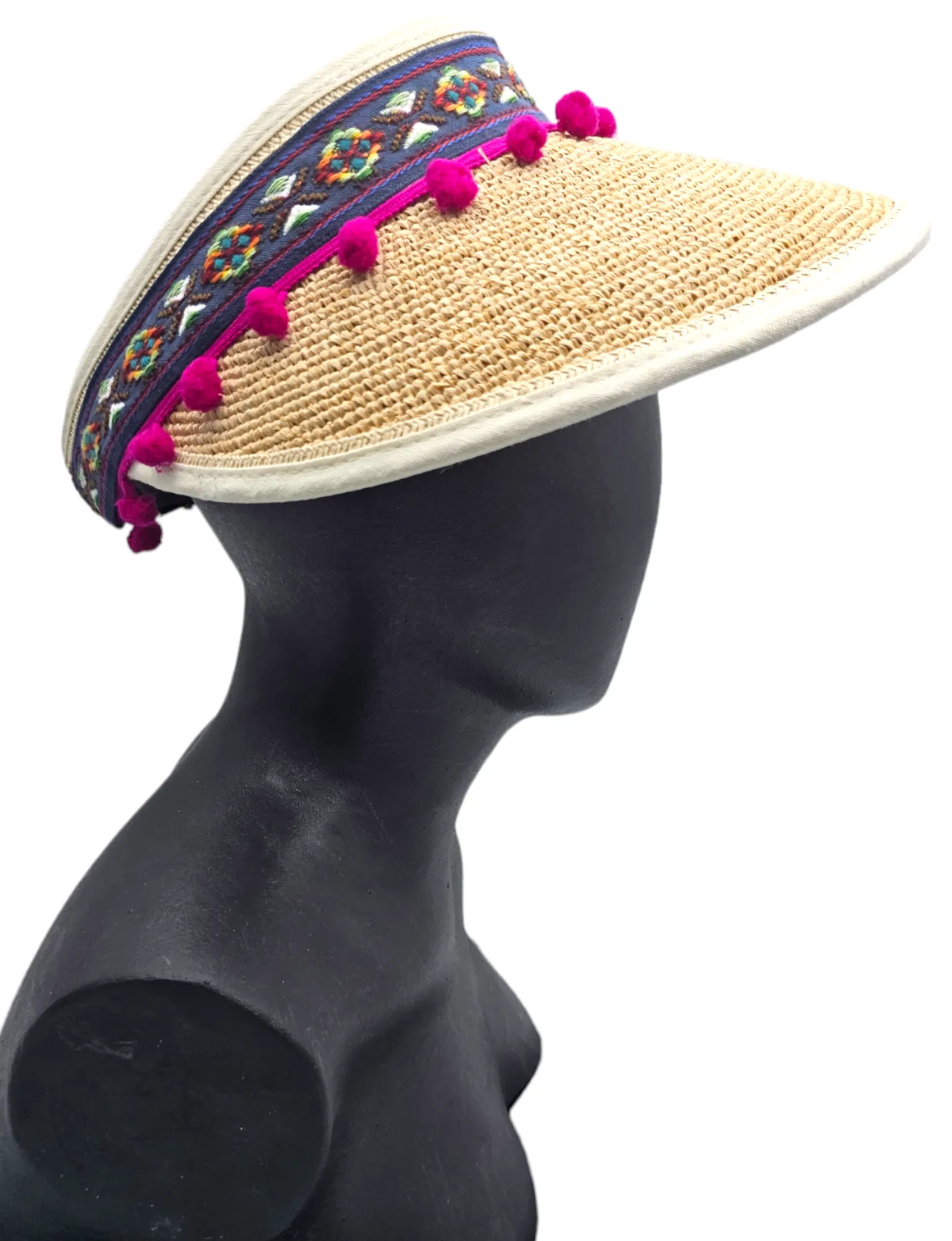 Zola- Smart straw bohemian sports visor